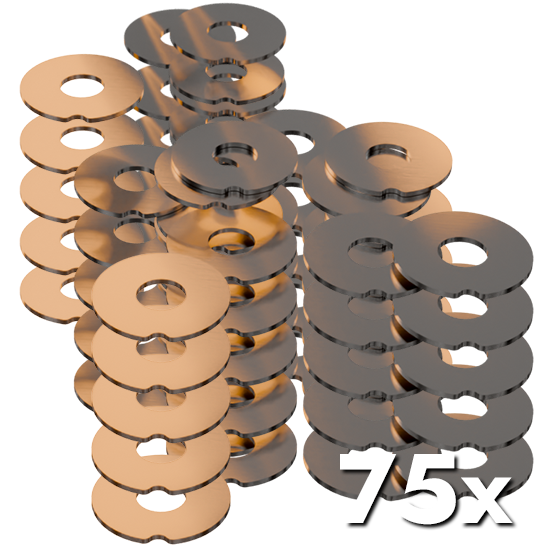75 Ersatz Seedplatten für den Seedburger von Bitpen aus Titan oder Edelstahl