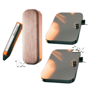 Einmal der Bitpen mini und zwei mal das Seedwich aus Edelstahl 316l mit optional Seedplatten aus Titan