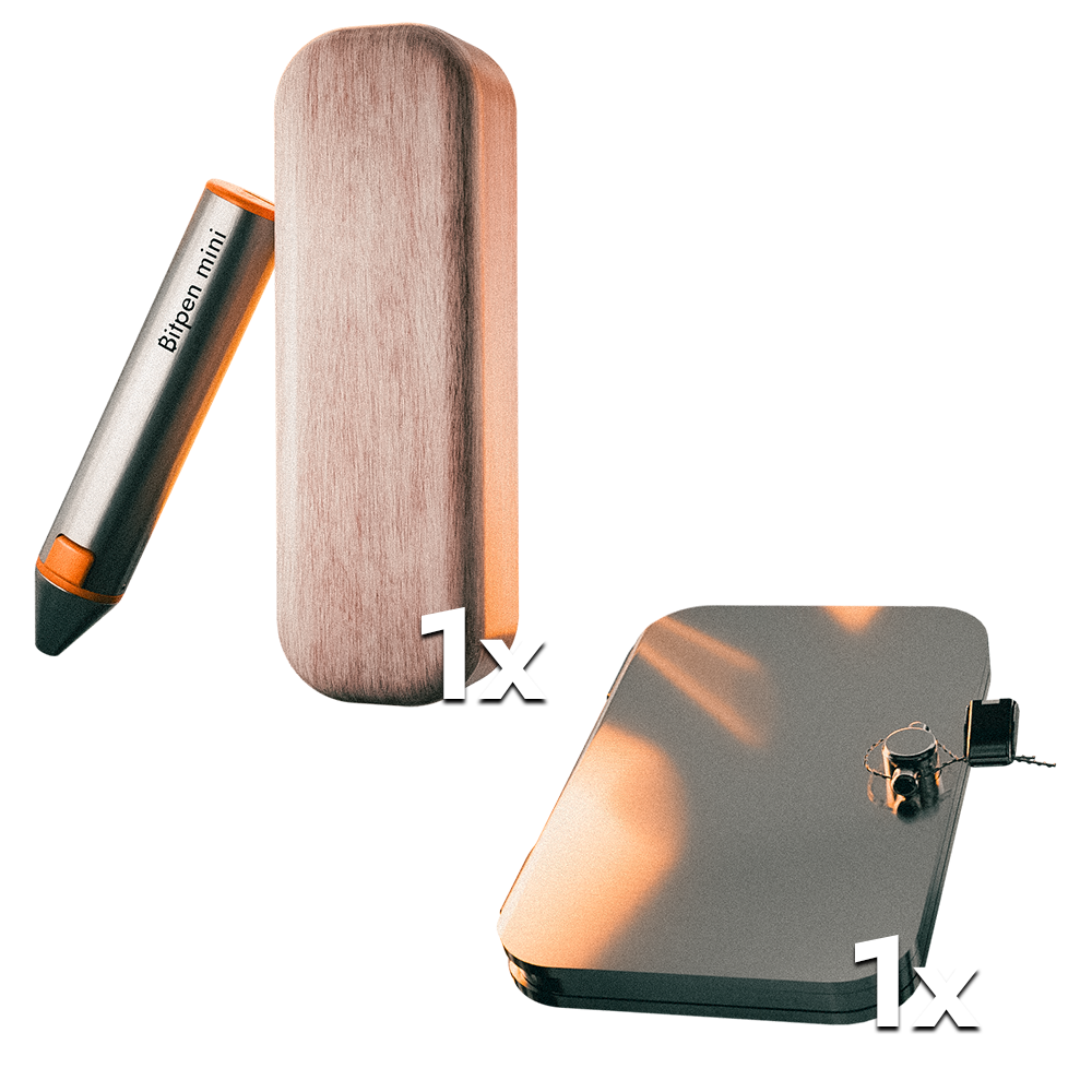 Einmal der Bitpen mini und das Seedwich aus Edelstahl 316l