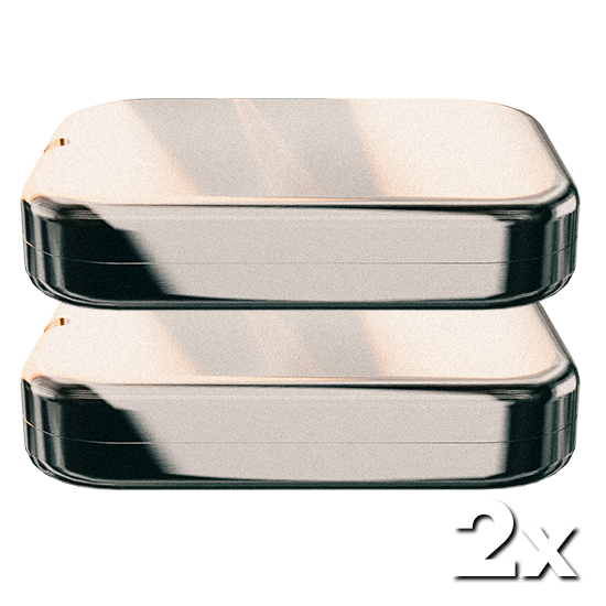 Zwei Seedboxen aus Edelstahl 316L übereinander