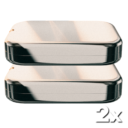 Zwei Seedboxen aus Edelstahl 316L übereinander