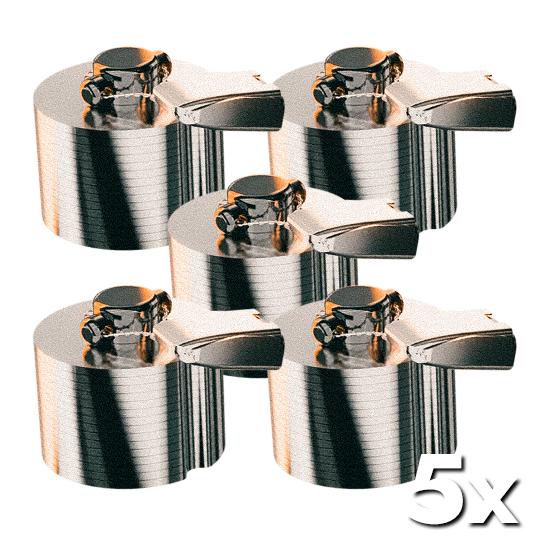 Fünf mal die Seedburger im Bundle: Aus Titan oder Edelstahl für die sichere Aufbewahrung des Bitcoin Seeds