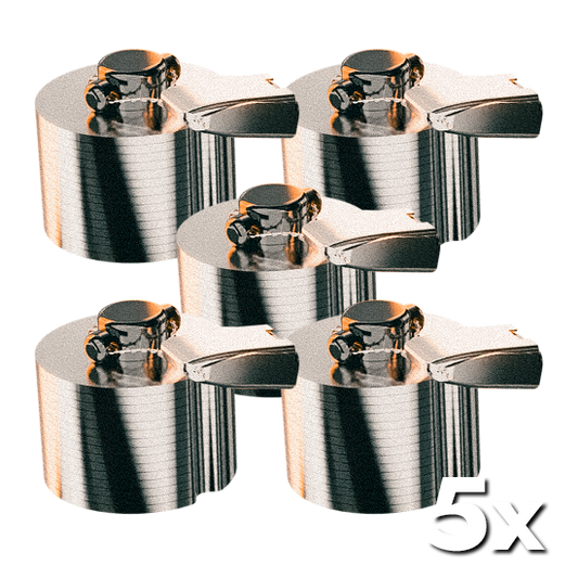 Fünf mal die Seedburger im Bundle: Aus Titan oder Edelstahl für die sichere Aufbewahrung des Bitcoin Seeds