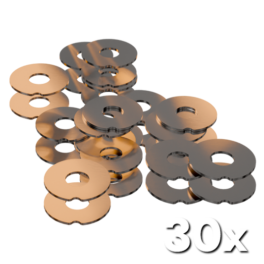 30 Titan oder Edelstahl Ersatzplatten für den Seedburger