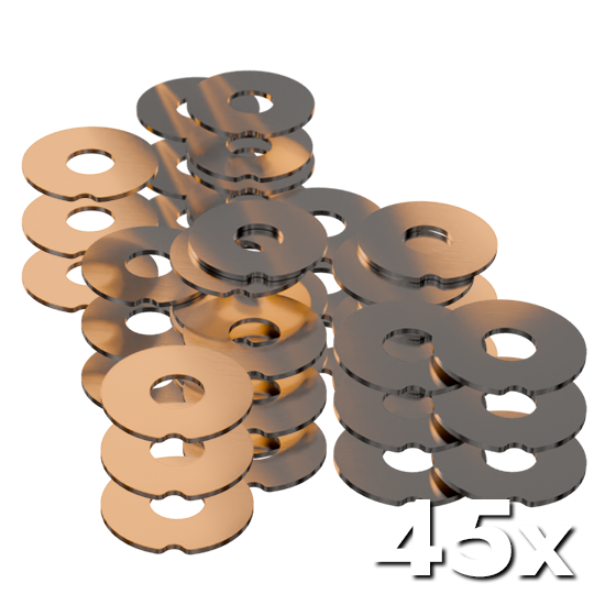 45 Ersatz-Seedplatten aus Titan oder Edelstahl für den Seedburger