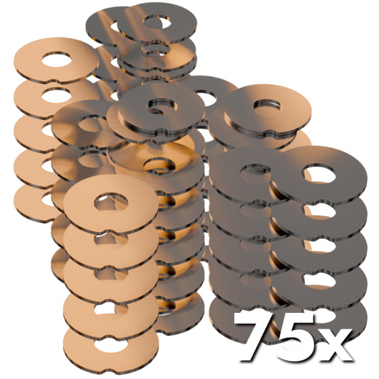 75 Ersatz Seedplatten für den Seedburger von Bitpen aus Titan oder Edelstahl