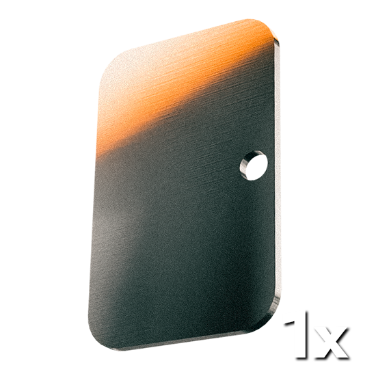 1 Seedplatte aus Edelstahl oder Titan für das Seedwich