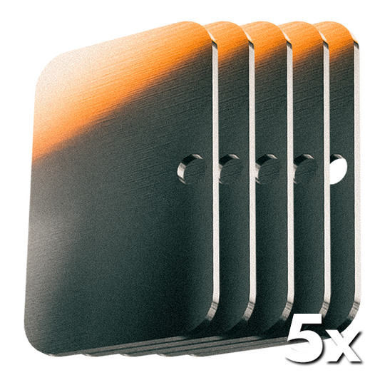 Fünf Edelstahl oder Titan Seedplatten als Ersatz für das Seedwich