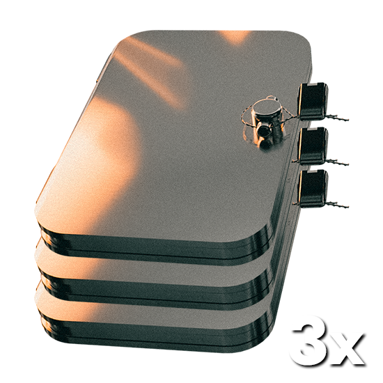 Drei mal das hochsichere Bitcoin Wallet im Bundle: Das Seedwich aus Titan und Edelstahl