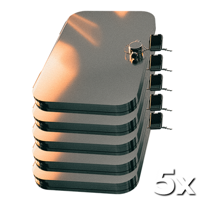 Fünf Seedwich im Bundle übereinander gestapelt: Bitcoin und Krypto Cold Wallets für die Sichere Aufbewahrung des Seeds 