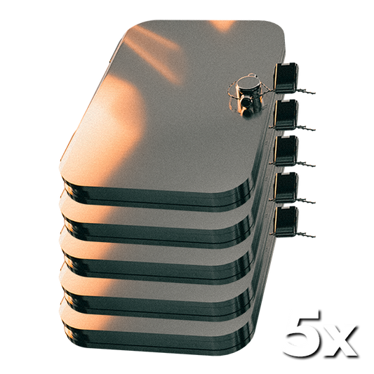 Fünf Seedwich im Bundle übereinander gestapelt: Bitcoin und Krypto Cold Wallets für die Sichere Aufbewahrung des Seeds 